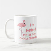 Mug Drôle Flamant rose de pelouse cadeau de retraite (Gauche)