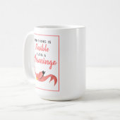 Mug Drôle Flamant rose de sirène rose Inspirational (Devant gauche)