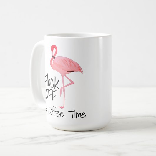Mug Drôle Flamant rose rose s'éteint (Devant gauche)