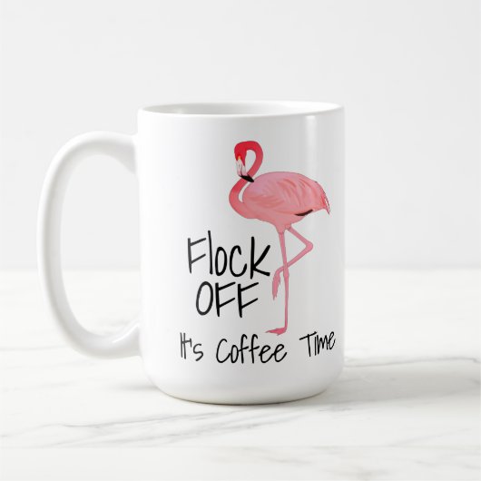 Mug Drôle Flamant rose rose s'éteint (Gauche)