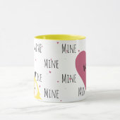 Mug Drôle Fou Fou "Mien" Mignonne Amour (Centre)