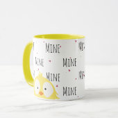 Mug Drôle Fou Fou "Mien" Mignonne Amour (Devant gauche)