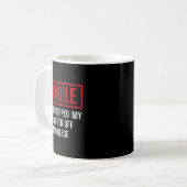 Mug Drôle Fragile Je Viens D'Abandonner Ma Fille À Co (Devant gauche)