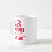 Mug Drôle garder calme Scrum Master est ici (Devant gauche)