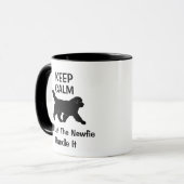 Mug Drôle Garder le calme Chien de Terre-Neuve (Devant gauche)