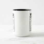 Mug Drôle gardien de la valeur nutritive Cadeau du per (Centre)