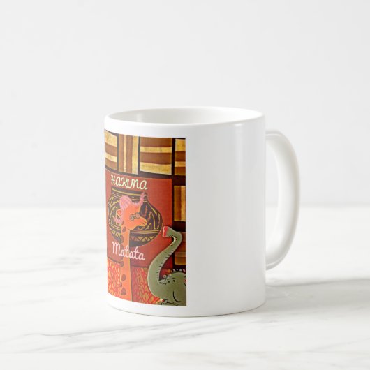 Mug Drôle Giraffe avec texte cool Hakuna Matata (Devant droit)