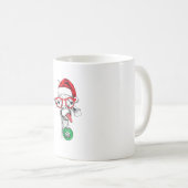 Mug Drôle Giraffe de Noël, Mignonne Giraffe Noël (Devant droit)