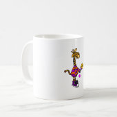 Mug Drôle Giraffe Jouer Pickleball (Devant gauche)