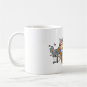 Mug Drôle Glamping Cartoon Camping de luxe (Gauche)