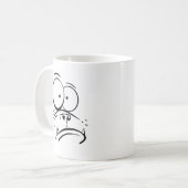Mug Drôle gorille à l'air confondu dessin animé (Devant gauche)