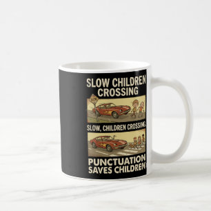 Mug Drôle Grammaire Ponctuation Sauve Enfants Anglais