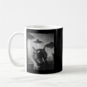 Mug Drôle Graphic Chat Fumer Ufos Drôle (Gauche)