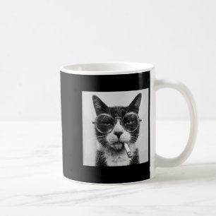 Mug Drôle Graphisme Chat Fumer Adulte Amusant _1