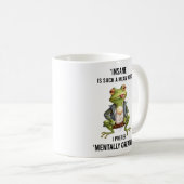 Mug Drôle grenouille folle dire (Devant droit)