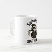 Mug Drôle Grim Reaper Squelette Halloween Costume (Devant gauche)
