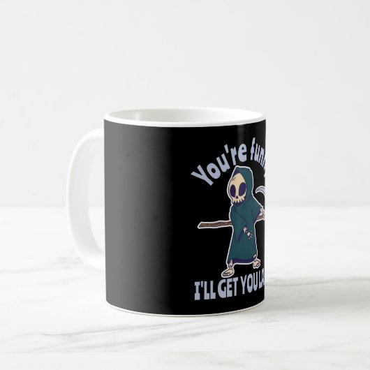 Mug Drôle Grim Reaper Squelette Halloween Costume (Devant gauche)