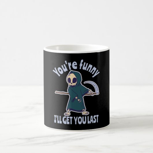 Mug Drôle Grim Reaper Squelette Halloween Costume (Centre)