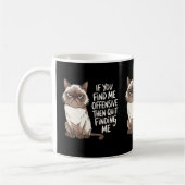 Mug Drôle Grumpy en colère pour les Chats Propriétaire (Gauche)
