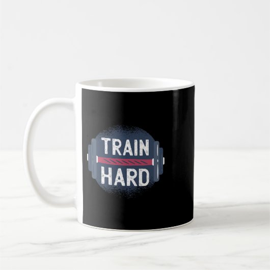 Mug Drôle Gym Train Dur Devis Inspiration Exercice Wei (Gauche)