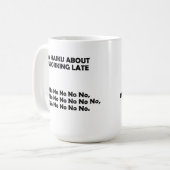 Mug Drôle Haiku Travaille Tard (Devant gauche)