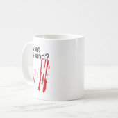 Mug Drôle Halloween Ce Mari Sanglante Empreinte Handic (Devant gauche)