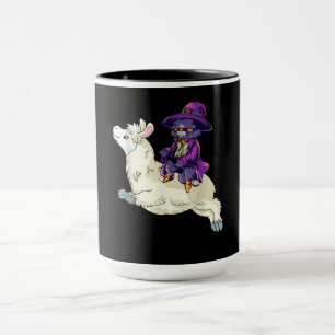 Mug Drôle Halloween Chat Witch Llama Costume Cadeau