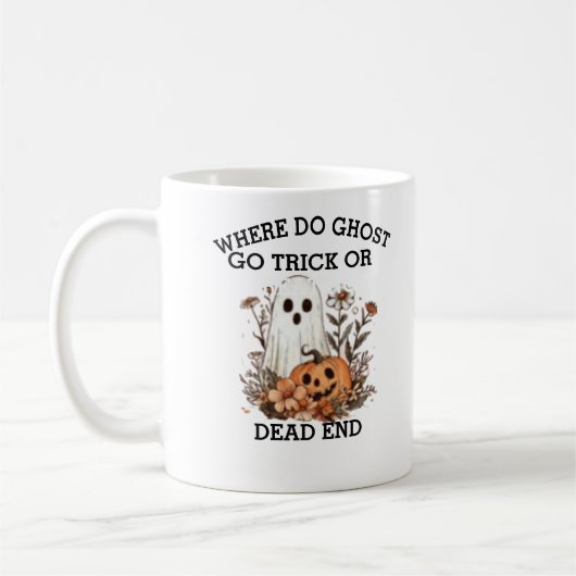 Mug Drôle Halloween citation fantôme Halloween (Gauche)