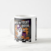 Mug Drôle Halloween fantôme & Citrouilles (Devant gauche)