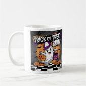 Mug Drôle Halloween fantôme & Citrouilles (Gauche)