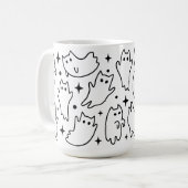 Mug Drôle Halloween Ghost Chat Pour Chats LoverMug (Devant gauche)