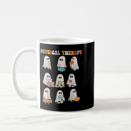 Mug Drôle Halloween Ghost Physiothérapie Pt Physique (Gauche)