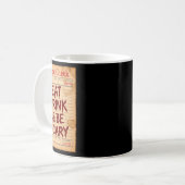 Mug Drôle Halloween Guest Check Manger Boire Et Être E (Devant gauche)