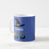 Mug Drôle Halloween jolie sorcière personnalisée (Devant gauche)