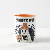 Mug Drôle Halloween Lecture Ghost Love Book (Centre)