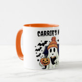 Mug Drôle Halloween Lecture Ghost Love Book (Devant gauche)