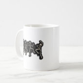 Mug Drôle Halloween Lover Dance avec le squelette (Devant gauche)