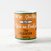 Mug Drôle Halloween Quirky Orange Nom de famille (Centre)