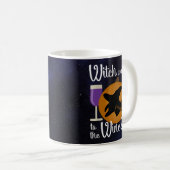 Mug Drôle Halloween sorcière chemin vers le Citrouille (Devant droit)