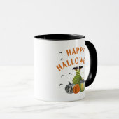 Mug Drôle Halloween sorcières Citrouilles (Devant droit)