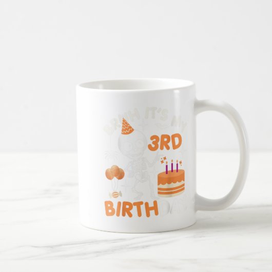 Mug Drôle Halloween Squelette d'anniversaire, Bruh Son (Droite)