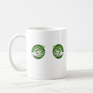 Mug Drôle Halloween Squelette mains tenant Melons
