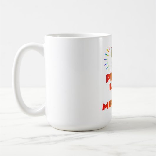 Mug drôle Hanoukka Peace Love & Miracles (Gauche)