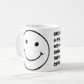 Mug Drôle Hilarious Morning Coffee Psycho meme (Devant gauche)