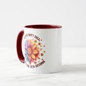 Mug Drôle Hippies Citation tournesol automne (Devant gauche)
