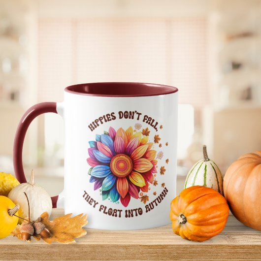 Mug Drôle Hippies Citation tournesol automne