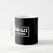 Mug Drôle Histoire Noire Juneteenth Chocolat Mélanine (Devant gauche)