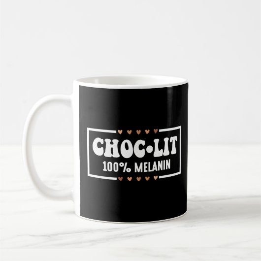 Mug Drôle Histoire Noire Juneteenth Chocolat Mélanine (Gauche)