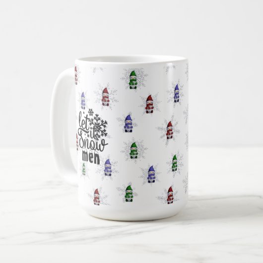 Mug Drôle hiver Gnome Snowme (Devant gauche)
