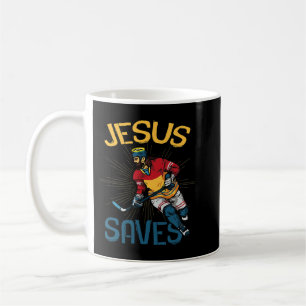 Mug Drôle Hockey Jésus Sauver Hockey Goalie Christian